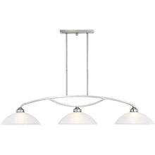 Load image into Gallery viewer, 11" Three Light Dimmable Chandelier With Shades - Nickel
