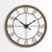Load image into Gallery viewer, Circle Skeleton Wall Clock (376252) - Brown
