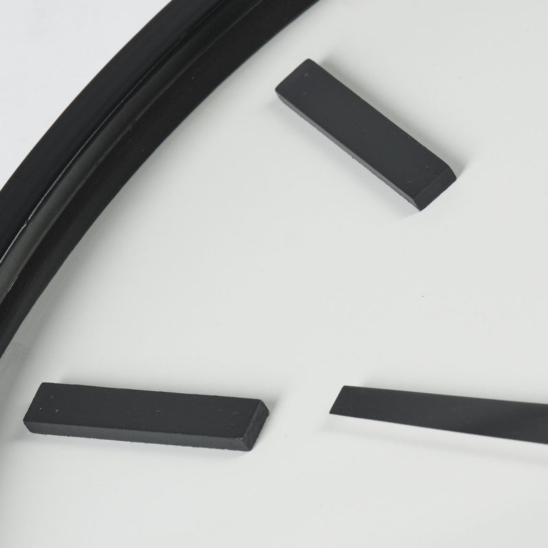 Round Large Modern Wall Clock With Face Non-Numarical Number - White