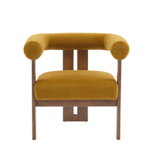 Load image into Gallery viewer, Modern Upholstered Round Arm Accent Chair With Velvet Upholstery
