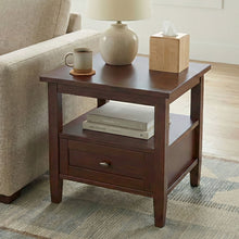 Load image into Gallery viewer, Warm Shaker - End Table With Smooth Drawer Storage - Brown
