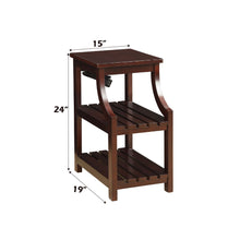 Load image into Gallery viewer, Wasaki - Accent Table With USB - Espresso
