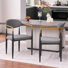 Load image into Gallery viewer, Modern Upholstered Dining Chair With Accented Armrests (Set of 2)

