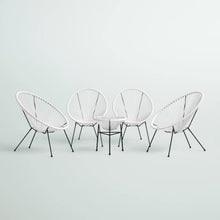 Load image into Gallery viewer, Outdoor Conversation Set With Ergonomic Lounge Chairs And Tempered Glass Table
