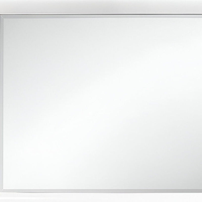 34" Framed Accent Mirror - White