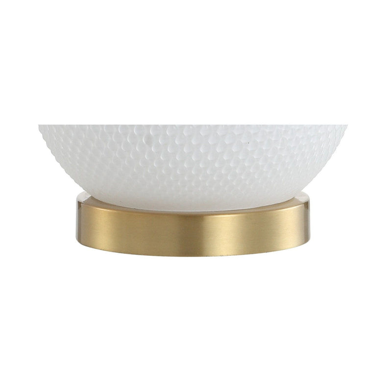 21" Novelty Table Lamp LED With Globe Shade - White
