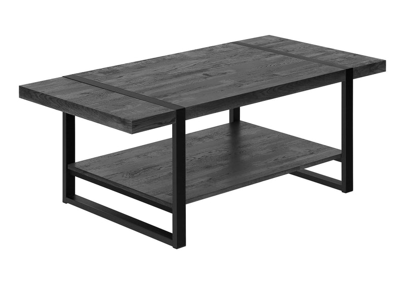 47" Coffee Table With Shelf - Black