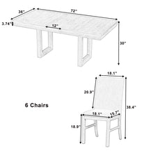 Load image into Gallery viewer, Topmax - 7 Piece Traditional Extendable Dining Table Set With Butterfly Leaf And 6 Upholstered Dining Table Set
