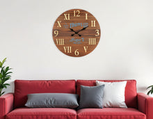 Load image into Gallery viewer, Silent Analog Round Wall Clock (554637) - Brown
