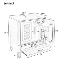 Load image into Gallery viewer, Vintage Style Bathroom Vanity With Sink, Multi Functional Storage, Soft-Closing Door
