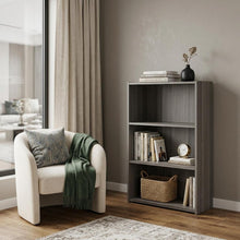Load image into Gallery viewer, Adjustable Three Tier Bookcase - Gray
