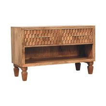 Load image into Gallery viewer, Round Accent Cabinet With Two Drawers (738394) - Brown
