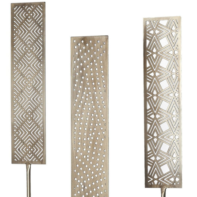 Modern Abstract Tabletop Sculpture (Set of 3) - Gold