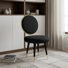 Load image into Gallery viewer, Solid Color Side Chair (Set of 2) - Black / Gold
