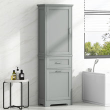 Load image into Gallery viewer, Tall Freestanding Bathroom Storage Cabinet With Adjustable Shelf And 2 Drawers
