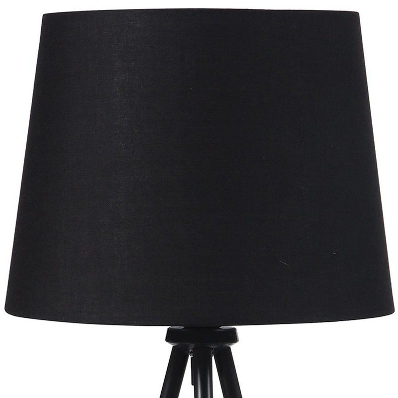 Tripod Table Lamp With Black Empire Shade - Gold