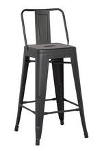 Load image into Gallery viewer, Iron Low Back Bar Height Bar Chairs (Set of 2) - Black
