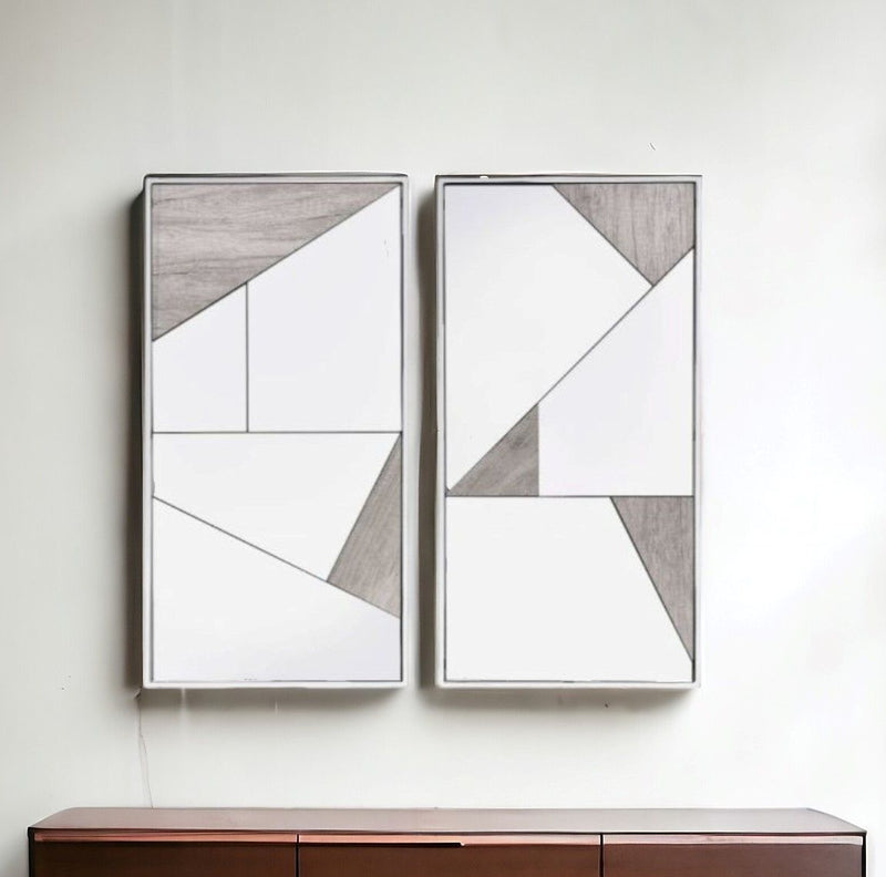 Metal Framed Accent Mirror (Set of 2) - Natural