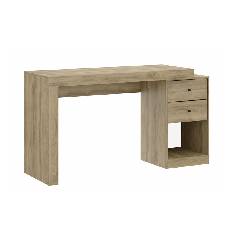 Writing Desk With Two Drawers - Oak / Light Brown