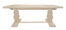 Load image into Gallery viewer, 81" Solid Wood Trestle Base Dining Table - Antiqued White
