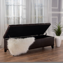 Load image into Gallery viewer, Nebulous - Upholstered Ottoman With Storage And Diamond Tufted Seat - Brown
