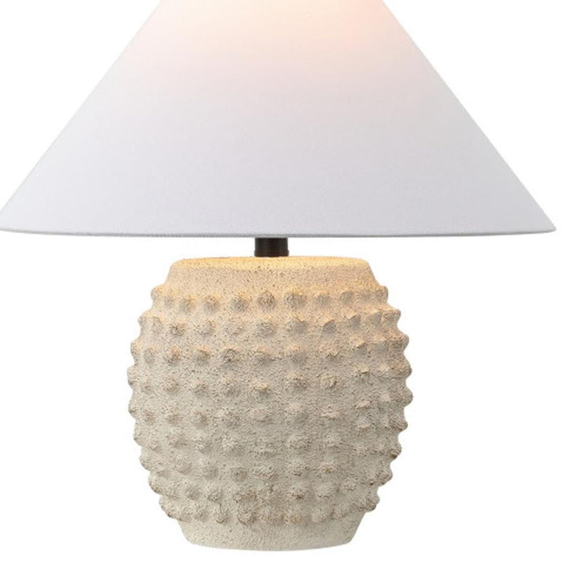 18" Novelty Table Lamps With Empire Shades (Set of 2) - Cream / Clear