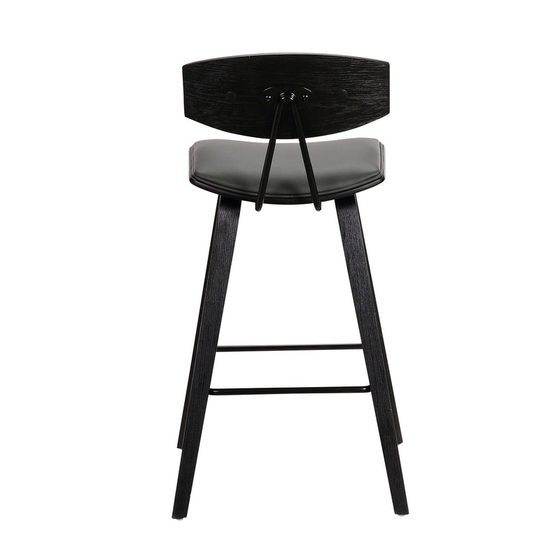 Iron Low Back Bar Height Bar Chair - Gray And Black