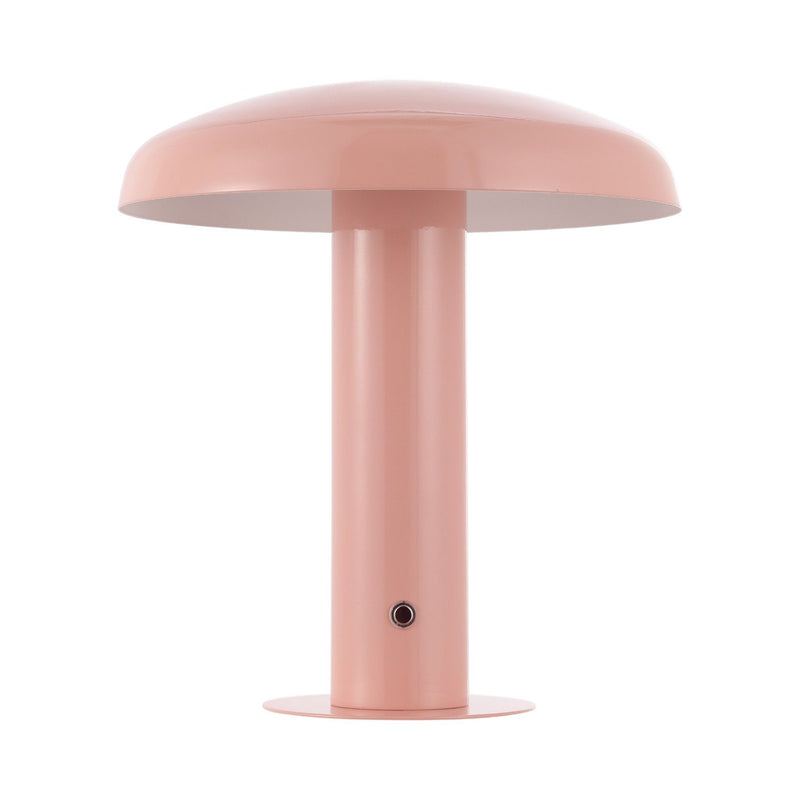 Round USB Table Lamp With Globe Shade - Pink
