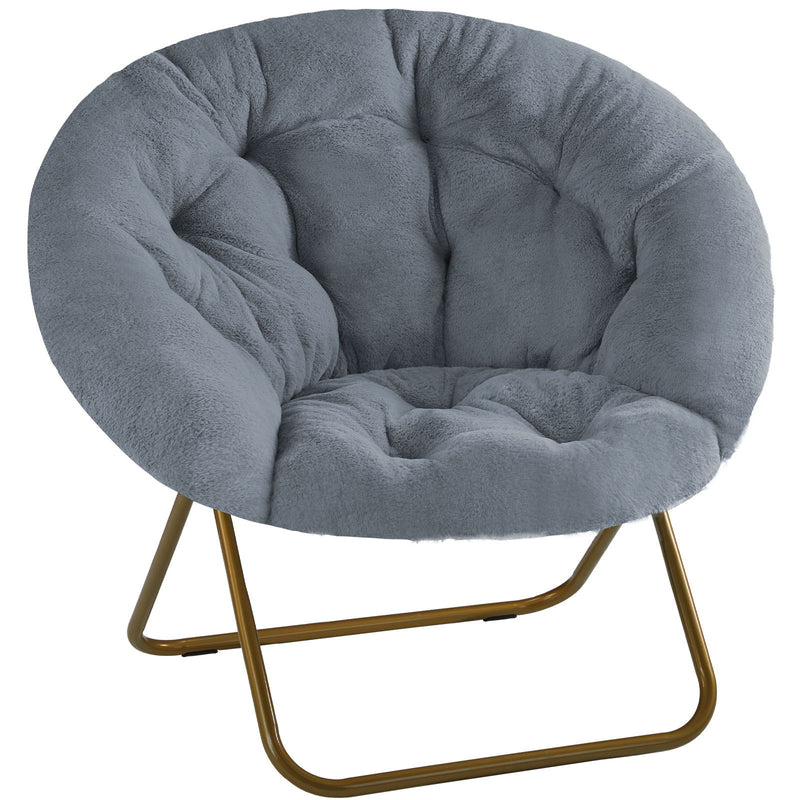 Tufted Lounge Chair - Brown / Dark Gray
