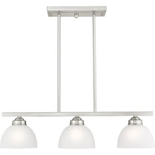 Load image into Gallery viewer, 8" Three Light Dimmable Chandelier With Shades - Nickel
