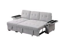 Load image into Gallery viewer, Ashlyn II - 84"W Woven Fabric Reversible Sleeper Sectional Sofa with Storage Chaise
