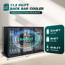 Load image into Gallery viewer, Beverage Refrigerators Glass Door Back Bar, Cooler, Commercial Beer Wine And Drink Fridge
