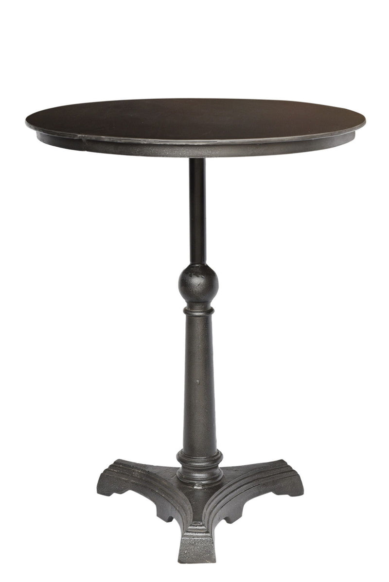 30" Iron Round Pedestal End Table - Brown