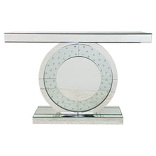 Load image into Gallery viewer, Mirrored Glass Pedestal Console Table - Silver
