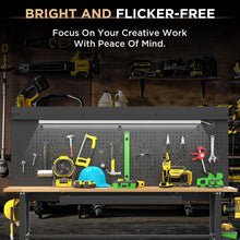 Load image into Gallery viewer, Adjustable Height Workbench, Includes Drawers, Power Outlet, LED Light, Wheels Or Leveling Feet - Black
