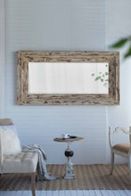 Load image into Gallery viewer, Full Length Rectangle Floor Mirror With Distressed Wood Frame - Brown
