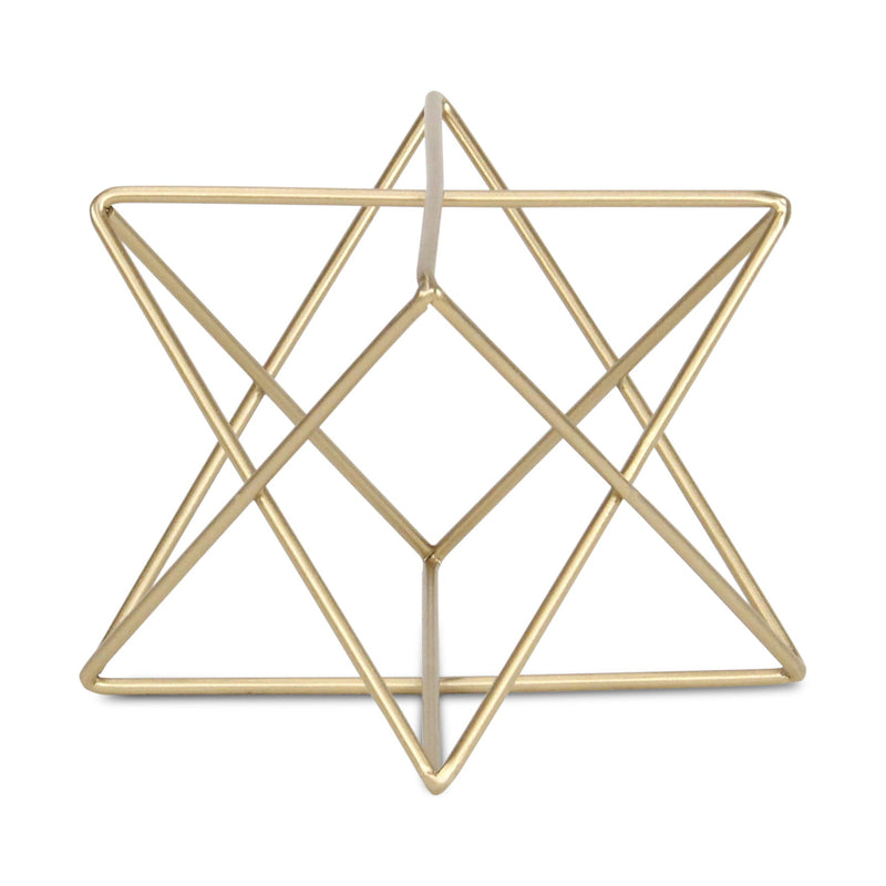 Open Geometric Tabletop Sculpture (635381) - Gold