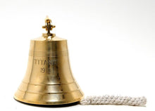 Load image into Gallery viewer, 1912 RMS Titanic Bell 8 Boat Hand Painted Decorative Boat - Brass
