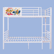 Load image into Gallery viewer, Bunk Bed, Convertible To 2 Separate Twin Size Beds With Full Length Guardrail &amp; Ladder, No Box Spring Needed - White
