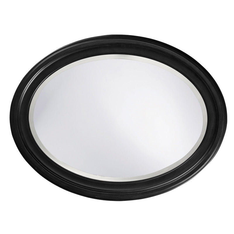 33" Oval Framed Accent Mirror - Black