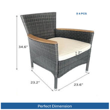 Load image into Gallery viewer, 4 Piece All-Weather Patio Dining Chair Set
