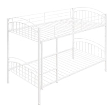 Load image into Gallery viewer, Twin Over Twin Metal Bunk Bed,Divided into Two Beds(White){OLD SKU:MF280424AAK}
