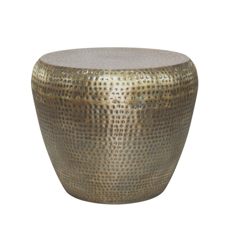 18" Metal Round End Table - Gold