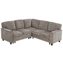 Load image into Gallery viewer, L-Shaped Sofa With Pull Out Sofa Bed With USB
