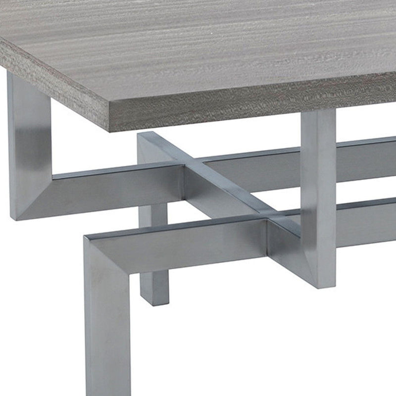Stainless Steel Coffee Table - Gray And Silver