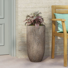 Load image into Gallery viewer, Magnesium Oxide Planter For Outdoor Use - Natural Wood
