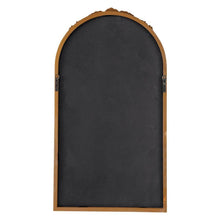 Load image into Gallery viewer, 42" Crowned Top Antiqued Glass Arch Framed Accent Mirror - Brown
