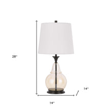 Load image into Gallery viewer, Metal Table Lamp With Empire Shade - Clear White
