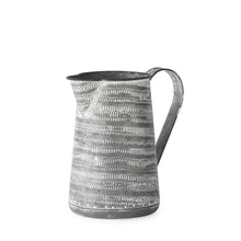 Load image into Gallery viewer, Striped Tapered Jug Vase - Gray / White
