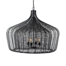 Load image into Gallery viewer, Four Light Dimmable Chandelier With Shades - Black
